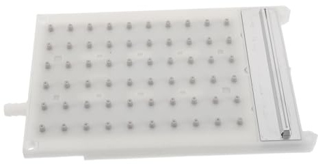 VINTORKY Piastra Soffione Doccia Rettangolare in Plastica Beige, Ugello a 60 Fori per Sostituzione Soffione a Effetto Cascata, Accessori per Bagno