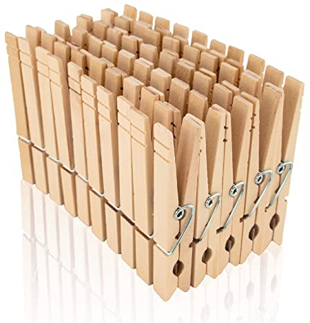 Holz Wäscheklammern A00148025 Natur aus Birkenholz, 84 mm, 50 Stück, 84mm