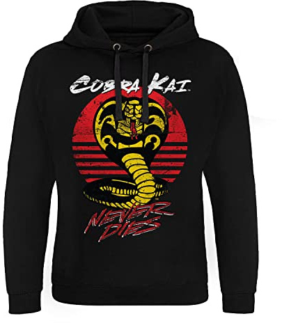 Cobra Kai Officiellement sous Licence Never Dies Epic Sweat À Capuche (Noir)