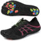 Scarpe Barefoot Uomo Donna Scarpe da Scoglio Scarpe da Acqua Scarpe a Piedi Nudi per Spiaggia Surf Yoga Sport Outdoor Acquatici Asciugatura Rapida Leggero Unisex Diving Piscina(Rosa Nera 38EU)