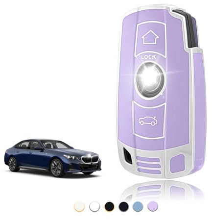 TOOMUME Schlüsselhülle TPU, Autoschlüssel Hülle Passt für BMW 1/3/5/6 Serie X1 X3 X5 X6 M3 M5 M6 Z4 E60 E70 E71 E72 E81 E87 E88 E89 E90 E91 E92, Schlüsselcover Schutz Schlüsselgehäuse
