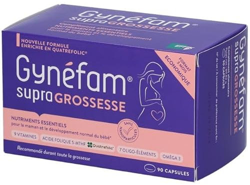 NATALBEN Gynéfam supra GROSSESSE Complément alimentaire Boite de 90 capsules 3 mois