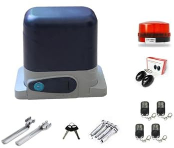 Apriporta del garage, 800KGS Operatore elettrico della porta azionamento automatico della cremagliera scorrevole residenziale con telecomando for il controllo app apri,Apricancello automatico(KIT 9)