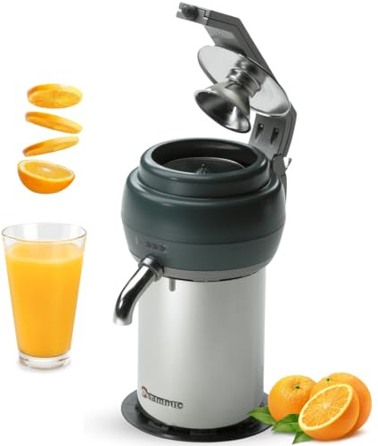YOMMAK Exprimidor de Naranjas Electrico Profesional Sammic 130W | Exprimidor Manual con Presion de Palanca | Extractor de Zumos y Verduras de Acero Inoxidable Juicer (EXPRIMIDOR ECP CON PALANCA)