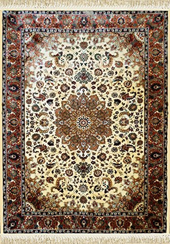Deco Italia Tappeto Persiano Crema - Classico Alta qualita' | 80 x 150 cm