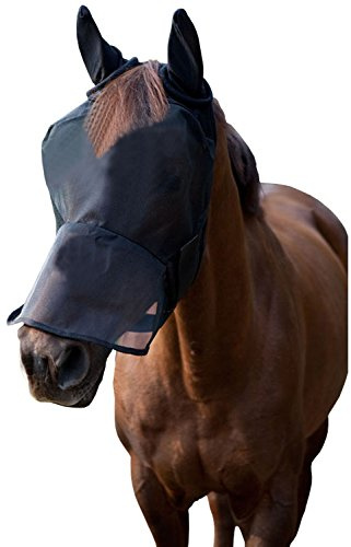LTG Pro®, Fliegenmaske für Pferde, Fliegenschutz, Fliegennetz, aus Polyester, Ohren-/Augenschutz