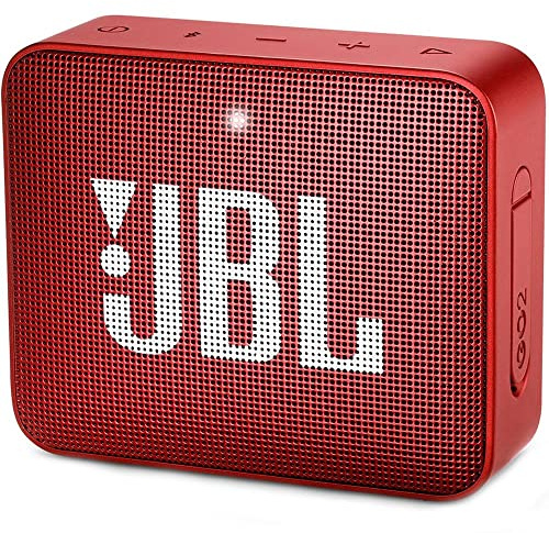 JBL GO 2 Speaker Bluetooth Portatile, Cassa Altoparlante Bluetooth Impermeabile IPX7, Con Microfono, Funzione di Noise Cancelling, fino a 5 Ore di Autonomia, Rosso