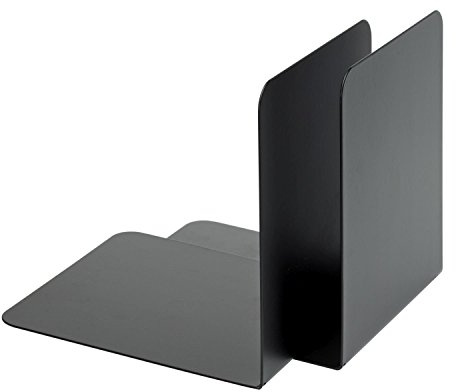 Alco-Albert 4302-11 Buchstützen aus Metall, 130 x 140 x 140 mm, 2 Paar, schwarz