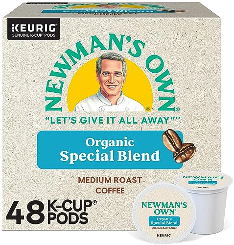 Newman's Own Organics Special Blend, Single-Serve Keurig K-Cup Pods, Medium Roast Coffee Pods, 48 Count