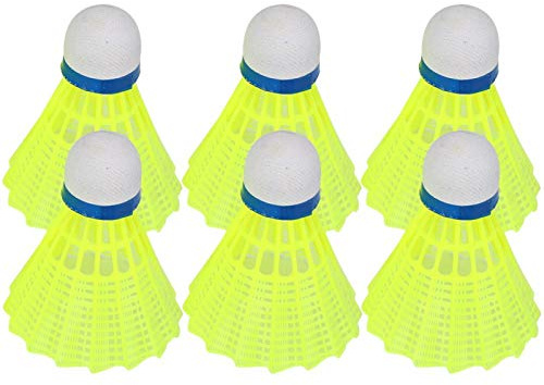 Fyearfly 6Pcs Badminton Professional Nylon Badminton Ball Federball Outdoor Sport Trainingszubehör, Grün