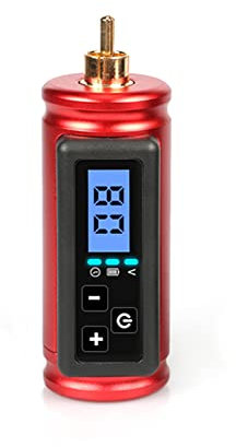 MAXSMLZT Tatuaggio wireless Trucco permanente Trucco permanente Macchina per la batteria Mini display LCD 1500mAh Type-C Cavo Quick Carica RCA Jack Lavoro 10 ore,Rca/red
