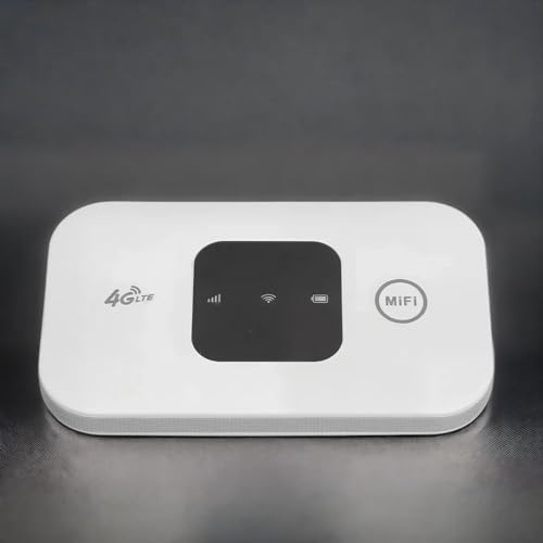 WiFi Portable, Appareil WiFi Portable Blanc Haute Vitesse, supporte 10 utilisateurs, 2100mAh Petit routeur Hotspot WiFi Mobile 4G pour téléphone, Ordinateur Portable, Tablette de Bureau