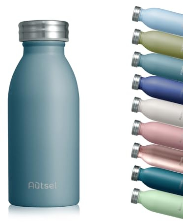 Trinkflasche Thermo Edelstahl 350ml, für heiße und kalte Getränke | Thermoflasche aus Edelstahl, doppelwandig vakuumisoliert, auslaufsicher und frei von BPA für Büro, Sport, Outdoor und Camping