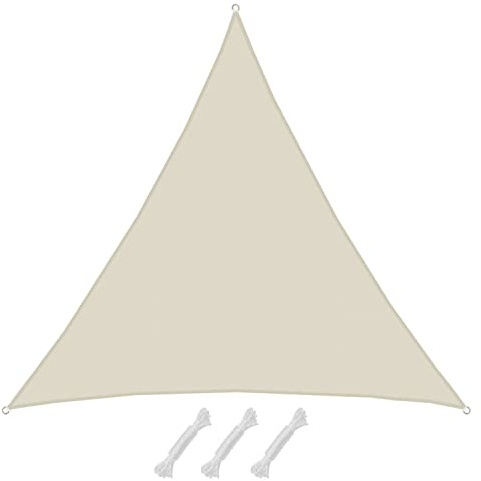 AMANKA 98% UV Protection Canopy - 6x6x6 Waterproof Sun Shade Sail - Patio Sail Canopy Waterproof - Hot Tub Privacy Screen - Garden Shade for Kids - Outdoor Shade Canopy Sun Canopy for Garden Triangle