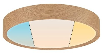 Paulmann 71085 LED Deckenleuchte Selection Bathroom Tega IP44 White Switch 1200lm 230V 22,5W Holzoptik Badleuchte Badleuchte