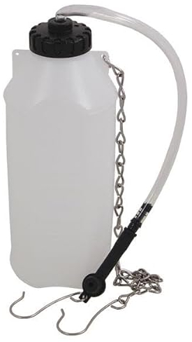 Neilsen CT4853 Bouteille de purge de liquide de frein avec chaîne de maintien et crochet, tuyau de purge de longueur variable et adaptateur de téton de purge 1 l