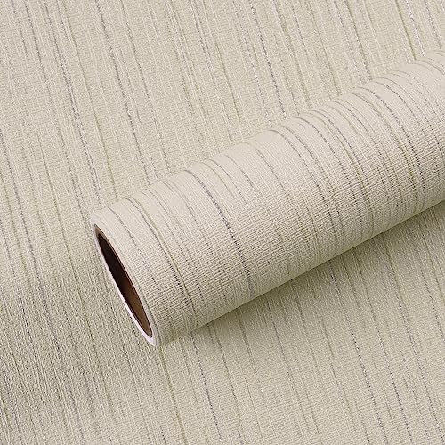 VEELIKE Beige Grass Fabric Wallpaper 40cm×900cm
