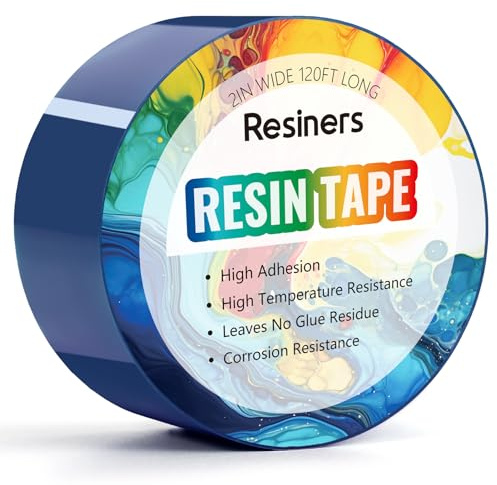 Resiners Nastro per Resina Epossidica - 50mm x 36.5m - Nastro Termico Resistente, Facile Distacco, per Tavoli Fiume, Blu
