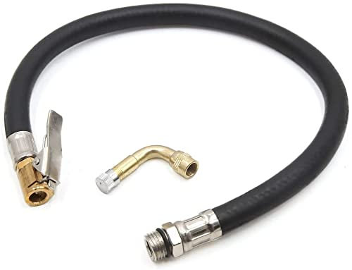 XYWHPGV Autoreifen-Inflatorschlauch mit 13 mm Gewindedurchmesser mit goldfarbener 90-Grad-Ventilverlängerung(02965 66778 e74ec 5294a ec13d 597cd
