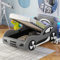 MQLAE Autobett Kinderbett 90 x 200cm, Bett mit Lattenrost und Stauraum, Kinder Spielbett, Aufregendes Auto Kinderbett für kleine Rennfahrer Jungen und Mädchen, Flachbett, ohne Matratze Grau