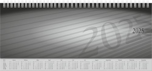rido/idé Agenda transversal, modèle Sequenz (2025), 2 pages = 1 semaine, 297 × 105 mm, 112 pages, couverture en carton, noir