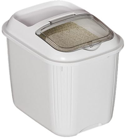 Rurunklee Contenitore di immagazzinaggio del riso, 15 kg Contenitore di immagazzinaggio alimentare ermetico con coperchio in plastica, senza BPA, grande scatola di cereali, contenitore multifunzione