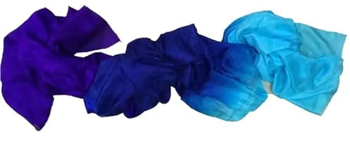 Bauchtanz Seidentuch Leichter Schleier for den Bauchtanz, 5 mm, echte Seide, handgefärbt, Schals, Schals, horizontal for Frauen, Tänzer, klassisch, 250 cm Bauchtanz Tuch (Color : As Picture-02, Size
