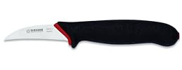 Giesser seit 1776 Made in Germany Tourniermesser 6 cm PrimeLine, schwarz, rostfrei, spülmaschinenfest, scharfes Schälmesser rutschfest 218545 6 (Packung mit 2)