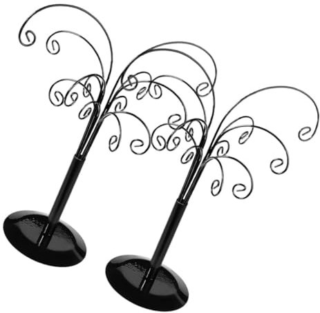 KOMBIUDA 2stücke Teiliges Ohrring Display Rack Aus Eisen Schmuck Organizer Für Halsketten Armbänder Und Ohrringe Stabiler Schmuckständer Für Schreibtisch Verkaufsstände Und