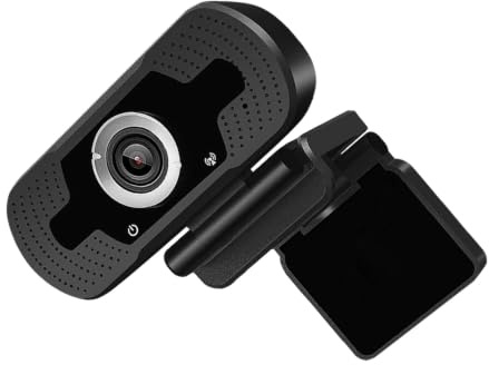 BELLIFFY Webcam 1080p pour Ordinateur et Notebook Micro, Noir | Installation USB Pratique, Image et Son Nets, pour Enseignement en Direct, Boîtier en Plastique