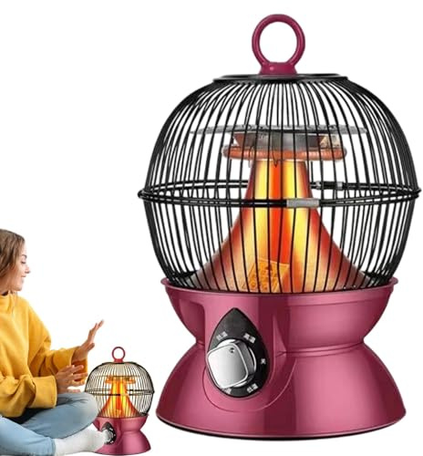 Qumiuu Stufa portatile, piccola stufa da tavolo, Ventilatore riscaldatore elettrico silenzioso per uffici, ventilatore elettrico per riscaldamento da scrivania, scaldabagno a