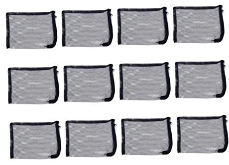 Milisten 12 Pièces filtrant pour Bassin de Jardin de Charbon de Bois pour Aquarium Piscine Filet de pêche réservoir Filtre d'evier filtrant en Nylon filtrant en Filet Black