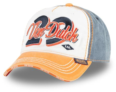 Von Dutch Baseballkappe für Erwachsene, vorne, mit Stickerei, Used-Look, Retro Skull