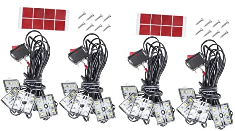 Cabilock 2 Pezzi Striscia LED con LED Luce per Camper e Furgoni Illuminazione per Veicoli Facile Installazione con Adesivo Accessori per Trailers e Camper Luce per Auto e Barche