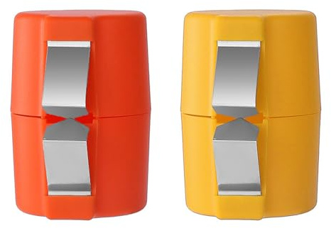 AOTISBAO 2Pcs Handheld Egg Seperator Tool,Portable Separator,Perfect for Baking, Scrambled Eggs & Omelets (Orange&Yellow)
