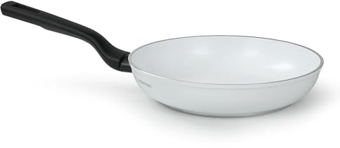 STP GOODS Flonal ONICE - Padella antiaderente in ceramica bianca, priva di PFAS, PFOA e metalli pesanti (28 cm)