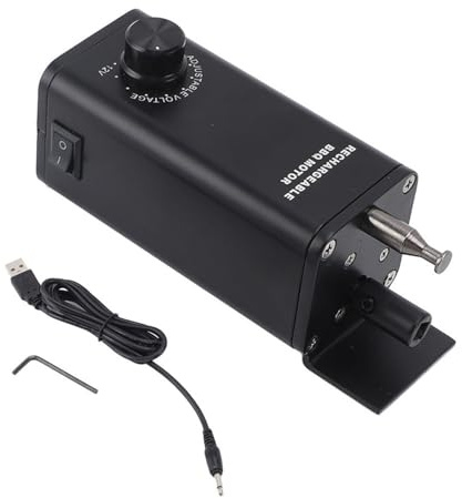 alloneslife Parrillas de barbacoa de velocidad ajustable, motor de horno de 3 a 12 V, con cable USB, accesorios de herramientas al aire libre para camping, cocina