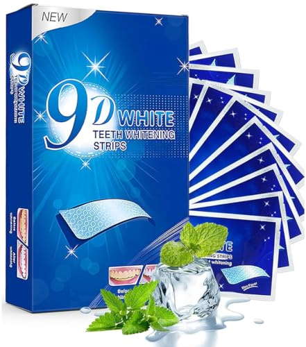 PEVRUAY 14 Pièces Bandes De Blanchiment Des Dents, Kit Blanchiment Dentaire, Confortable À Porter, Discrètes Sous Les Vêtements, Idéal Pour Voyage