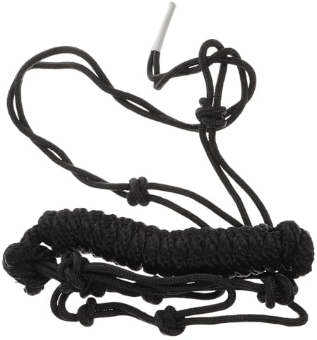 STOBAZA Braided Stiff Knot Horse Halter Polyester for Miniature and Draft Horses Outdoor Training and Horsemanship Events in Black