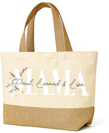 Love Faith Jute-Tasche - Personalisierter Beach Bag - Robuste und umweltfreundliche Strandtasche XL