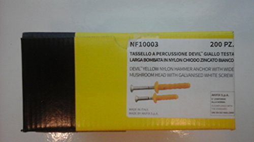 TASSELLO PERCUSSIONE TESTA BOMBATA NYLON @ 6,0X38 mm. (200 PZ.)