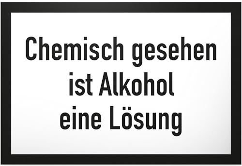 DankeDir! Alkohol ist eine Lösung Schild mit Spruch - lustiges Geschenk für ihn Geschenkidee Geburtstagsgeschenk Männer Jungs Party Deko Zubehör Scherzartikel JGA - Accessoire Fotobox