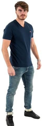 Levi's Original Housemark V-Neck, Uomo, Dress Blues, XXL