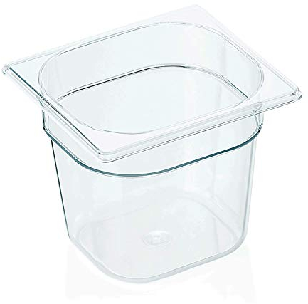 Kadida Gastronormbehälter -GN 1/6- GN Pans Gastro Behälter aus Polycarbonat PC, Verschiedene Höhen erhältlich, Größe: 1/6-150mm