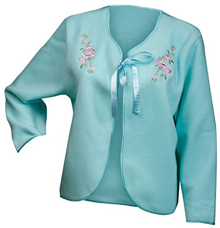 Slenderella Ribbon Tie Polar Fleece Bedjacket