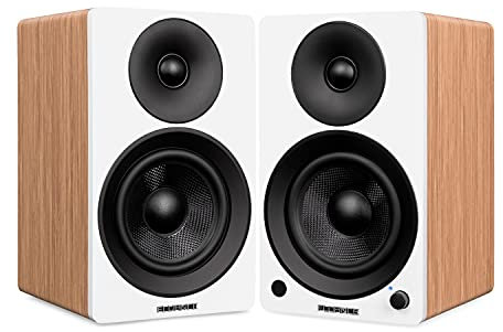 Fluance Ai41 Altoparlanti Stereo 2.0 – 90 W con Altoparlanti da 5, Bluetooth 5, Ottico, USB, Sub-Out – Per Giradischi, TV, PC – Bambù Fortunato