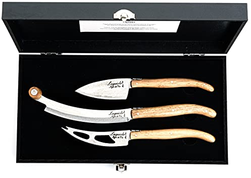 Laguiole Style de Vie Käsemesser Luxury Line, 3-teilig, eichenholz
