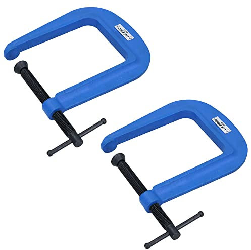 3” (75mm) Deep Throat (4-1/2) G Clamp Grip Holder Clamp Vice Clamping 2 Pack