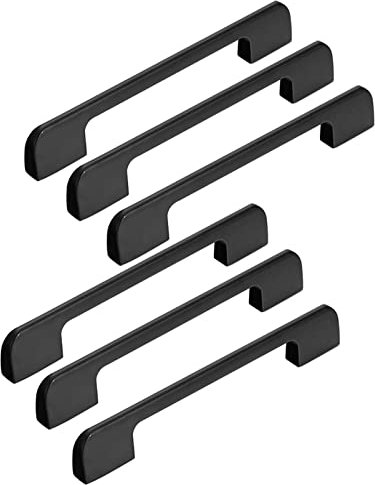 SZLXJMFL Skåphandtag svart modern, 2 skåp dörrhandtag, massiv aluminiumlegering | anodiserad yta, 60–1 000 mm strykhandtag, möbelhandtag kökshandtag – 60 mm/2,3 tum