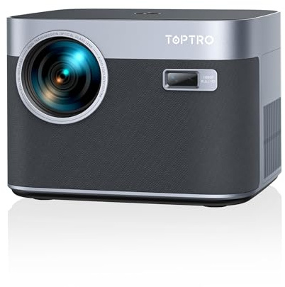 【Built-In APPs】Projector 4K Support, Smart Projector with 35000 Lumens Auto Focus/Keystone, WiFi 6 Bluetooth, 50% Zoom 300 Display 1080P Movie Projectors for Home Cinema/Bedroom/Party/Camping